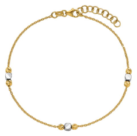 14K Dual Tone Beaded Accent Bracelet 725.00