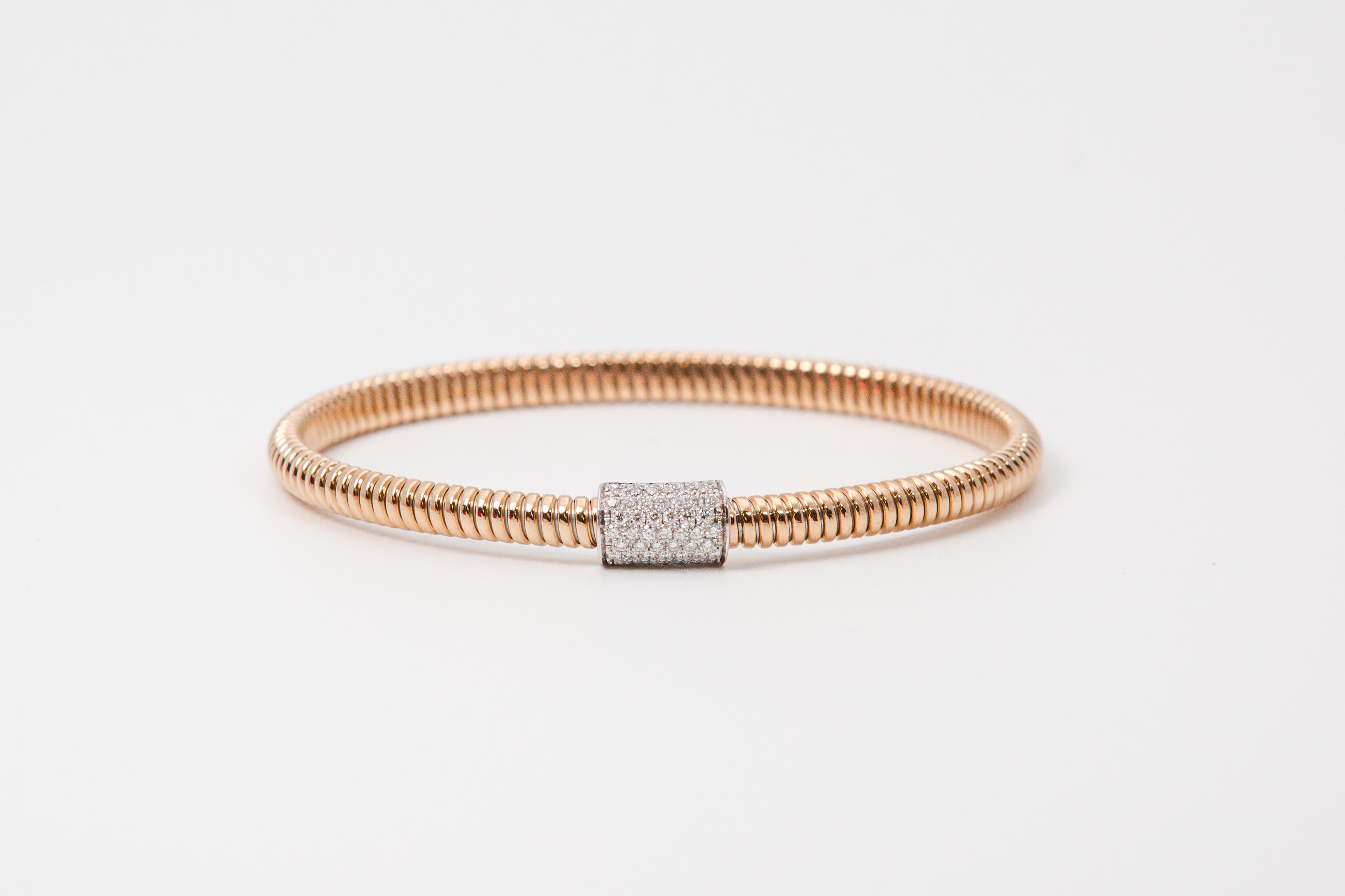 Antonio Papini Italian Bangle with Diamond 18ky 5700.00