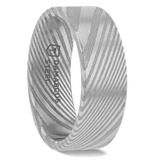 Damascus Steel Flat Ring 340.00