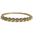 18K Yellow Gold Yellow and White Diamond Bangle Bracelet 19200.00