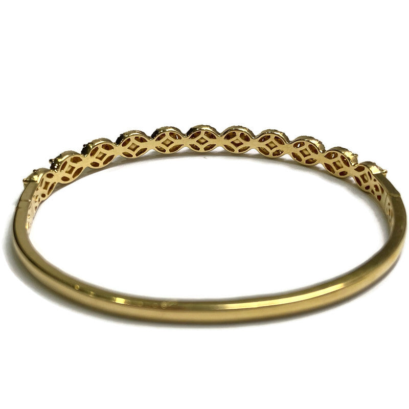 18K Yellow Gold Yellow and White Diamond Bangle Bracelet 19200.00