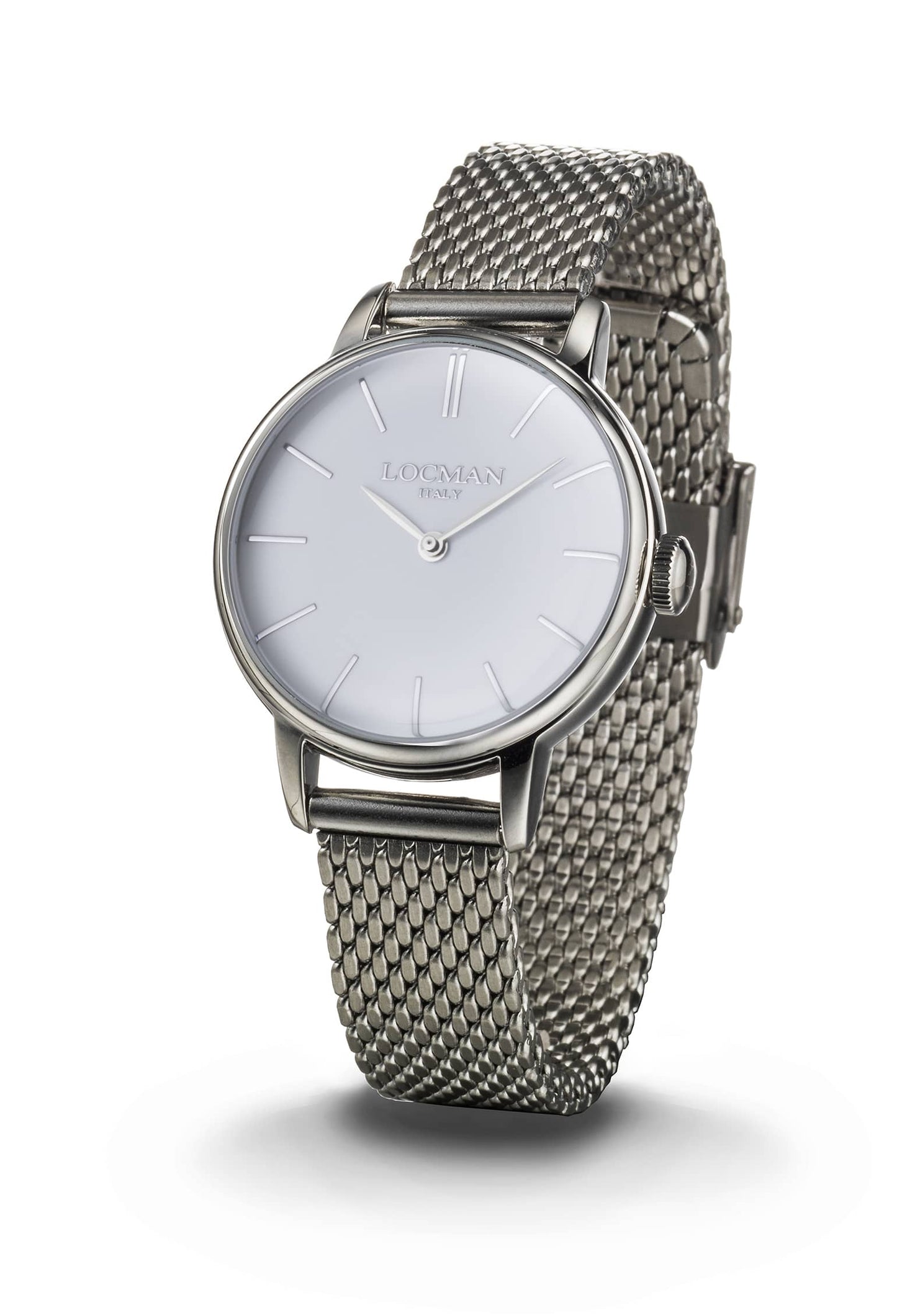 LOCMAN 1960 Lady's Three Hands Quartz S.S. Steel Mesh Band 300.00