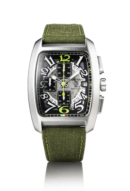 LOCMAN Sport Anniversary Chrono Quartz Aluminum S.S. Green 455.00