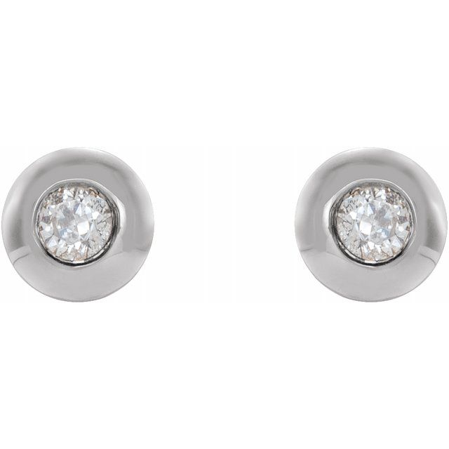 Diamond Stud Earrings 14k Solid Gold 465.00