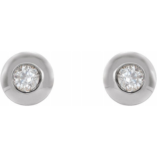 Diamond Stud Earrings 14k Solid Gold 465.00