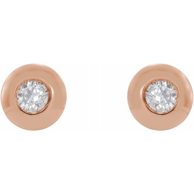 Diamond Stud Earrings 14k Solid Gold 465.00