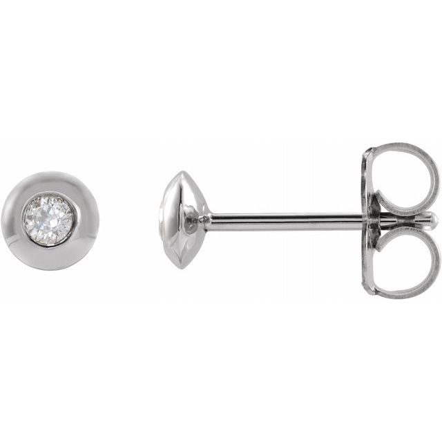 Natural Diamond Stud Earrings in 14K Gold