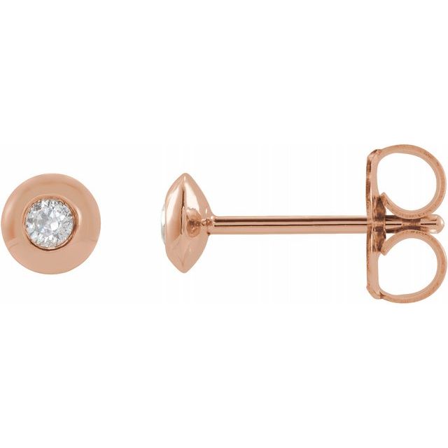 Diamond Stud Earrings 14k Solid Gold 465.00