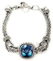 Swiss Blue Topaz Sterling Silver Bracelet 840.00