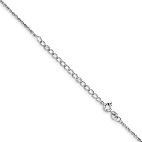 Sterling Silver Rhodium-plated 1.5mm Cable Chain with 2in ext. 26.00