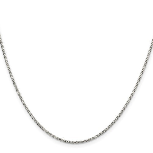 Sterling Silver Rhodium-plated 1.75mm Diamond-Cut Spiga Chain