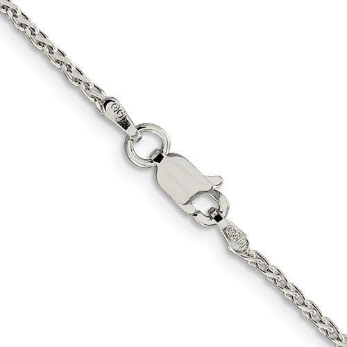 Sterling Silver Rhodium-plated 1.75mm Diamond-Cut Spiga Chain