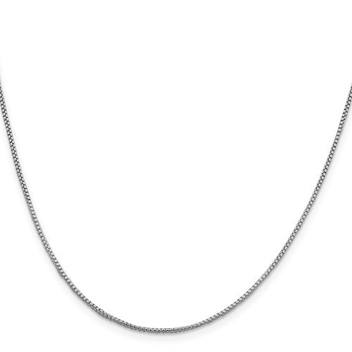 Sterling Silver Rhodium-plated 1.25mm Round Box Chain 34.00