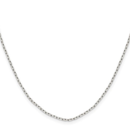 Sterling Silver 1.65mm Diamond-cut Long Link Cable Chain 35.00