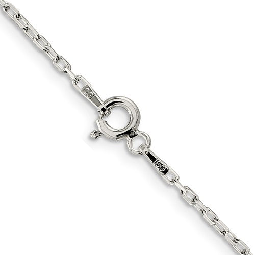 Sterling Silver 1.65mm Diamond-cut Long Link Cable Chain 35.00