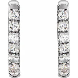 Diamond J Earrings (D .25ct) 5/8" 620.00