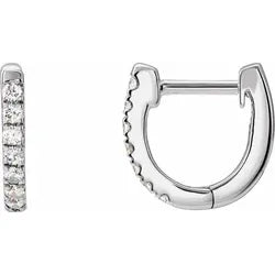 Diamond J Earrings (D .25ct) 5/8" 620.00